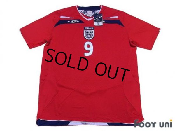 Photo1: England 2008 Away Shirt #9 Rooney w/tags (1)