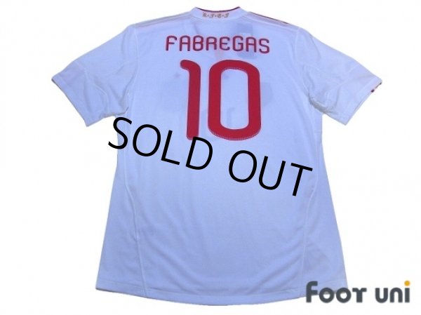 Photo2: Spain 2011 Away Shirt #10 Fabregas 2010 FIFA World Champions Patch w/tags (2)