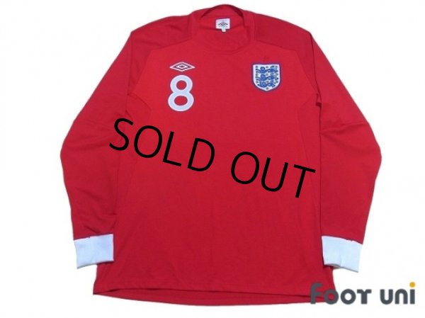 Photo1: England 2010 Away Long Sleeve Shirt #8 Lampard (1)