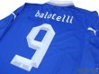 Photo4: Italy Euro 2012 Home Long Sleeve Shirt #9 Balotelli w/tags (4)