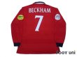 Photo2: England Euro 2000 Away Long Sleeve Shirt #7 Beckham UEFA Euro 2000 Patch Fair Play Patch (2)