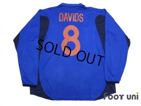 Photo2: Netherlands Euro 2000 Away Long Sleeve Shirt #8 Davids (2)