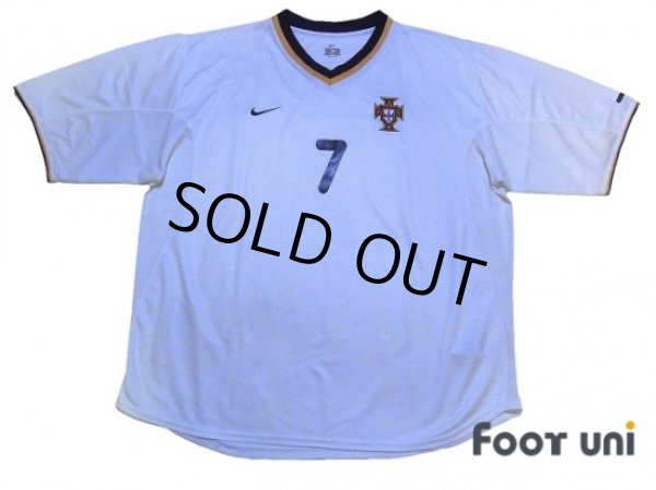 Photo1: Portugal 2000 Away Shirt #7 Figo (1)