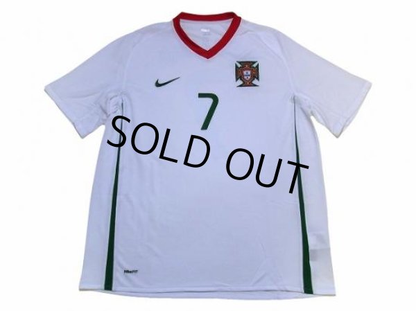 Photo1: Portugal Euro 2008 Away Shirt #7 Ronaldo (1)