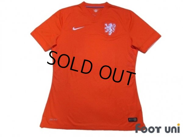 Photo2: Netherlands 2014 Home Authentic Shirt and Shorts Set (2)