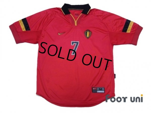 Photo1: Belgium 1999-2000 Home Shirt #7 Wilmots (1)