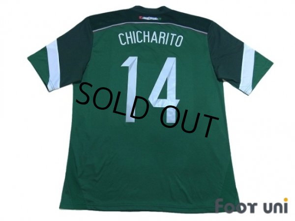 Photo2: Mexico 2014 Home Shirt #14 Chicharito (2)