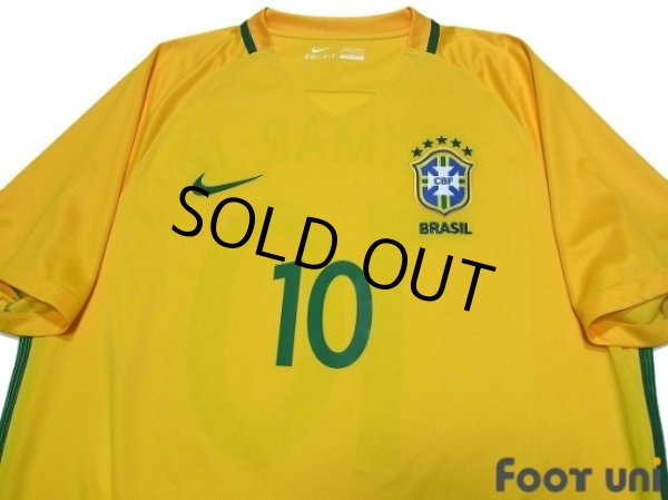 Photo3: Brazil 2016 Home Shirt #10 Neymar Jr w/tags (3)