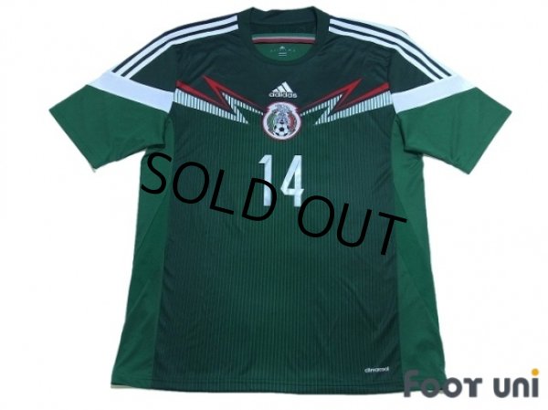 Photo1: Mexico 2014 Home Shirt #14 Chicharito (1)