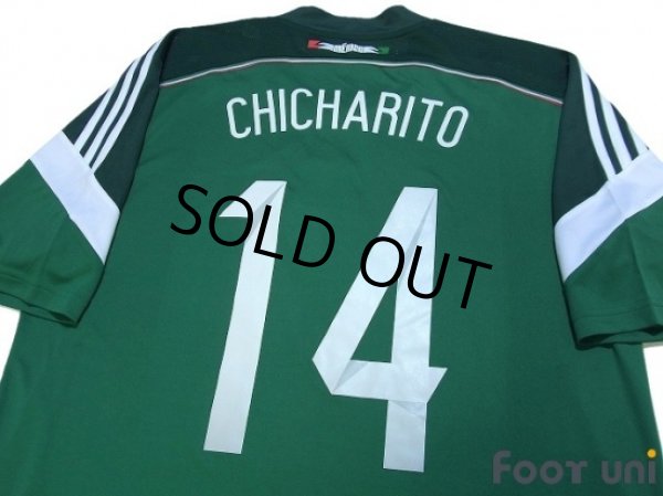 Photo4: Mexico 2014 Home Shirt #14 Chicharito (4)