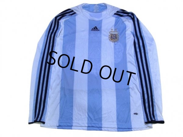 Photo1: Argentina 2008 Home Long Sleeve Shirt (1)