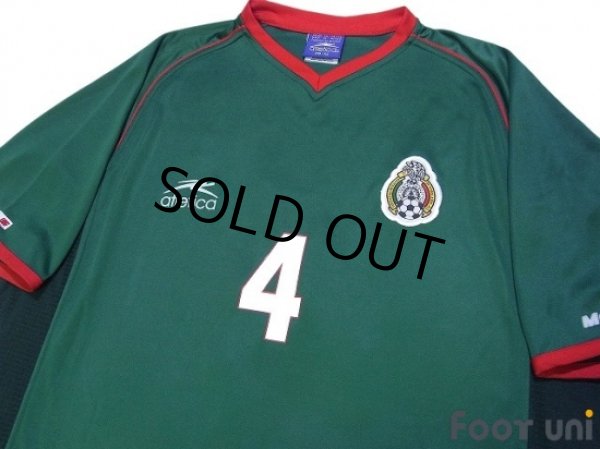 Photo3: Mexico 2002 Home Shirt #4 Marquez (3)