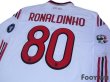 Photo4: AC Milan 2009-2010 Away Player Long Sleeve Shirt #80 Ronaldinho Lega Calcio Serie A Patch/Badge Champions League Trophy Patch/Badge (4)