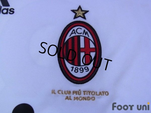 Photo6: AC Milan 2009-2010 Away Player Long Sleeve Shirt #80 Ronaldinho Lega Calcio Serie A Patch/Badge Champions League Trophy Patch/Badge (6)