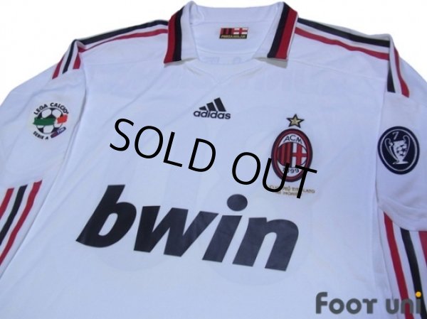 Photo3: AC Milan 2009-2010 Away Player Long Sleeve Shirt #80 Ronaldinho Lega Calcio Serie A Patch/Badge Champions League Trophy Patch/Badge (3)
