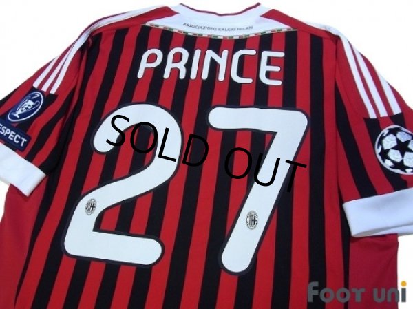 Photo4: AC Milan 2011-2012 Home Shirt #27 Prince Boateng Scudetto Patch/Badge Respect Patch/Badge (4)
