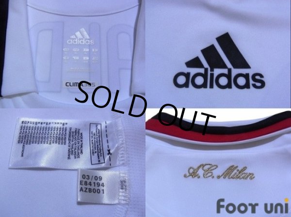 Photo8: AC Milan 2009-2010 Away Player Long Sleeve Shirt #80 Ronaldinho Lega Calcio Serie A Patch/Badge Champions League Trophy Patch/Badge (8)