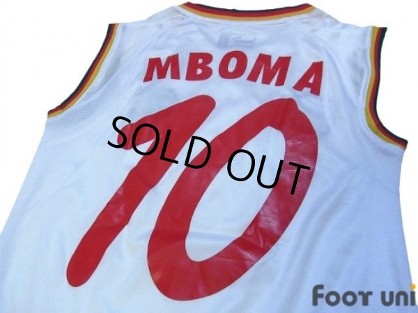 Photo4: Cameroon 2002 Away Sleeveless Shirt #10 Mboma (4)