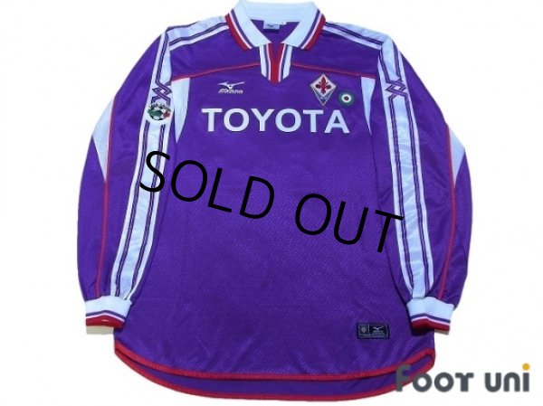 Photo1: Fiorentina 2001-2002 Home Long Sleeve Shirt #38 Bartolucci Lega Calcio Patch/Badge + Coppa Italia Patch/Badge (1)