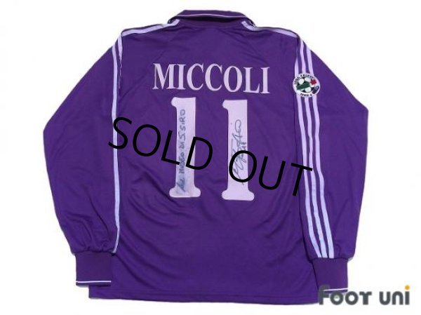 Photo2: Fiorentina 2004-2005 Home Long Sleeve Shirt #11 Miccoli Lega Calcio Serie A Patch/Badge (2)