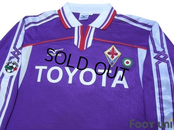Photo3: Fiorentina 2001-2002 Home Long Sleeve Shirt #38 Bartolucci Lega Calcio Patch/Badge + Coppa Italia Patch/Badge (3)
