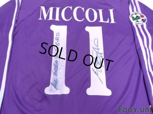 Photo3: Fiorentina 2004-2005 Home Long Sleeve Shirt #11 Miccoli Lega Calcio Serie A Patch/Badge (3)