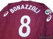 Photo4: Reggina 2003-2004 Home Long Sleeve Shirt #8 Bonazzoli Lega Calcio Tim Cup Patch/Badge (4)