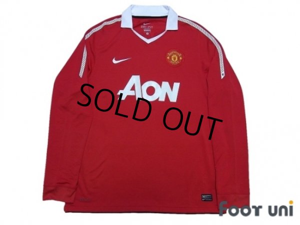 Photo1: Manchester United 2010-2011 Home Long Sleeve Shirt #18 Scholes (1)