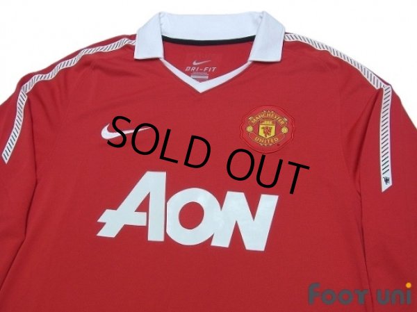 Photo3: Manchester United 2010-2011 Home Long Sleeve Shirt #18 Scholes (3)