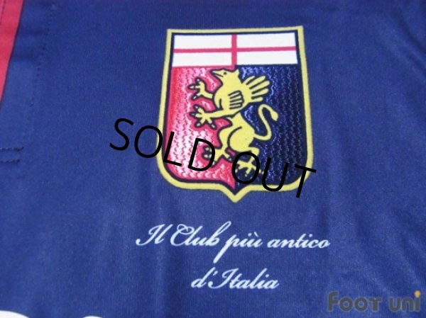 Photo6: Genoa 2013-2014 Home Long Sleeve Shirt #11 Gilardino Serie A Tim Patch/Badge (6)