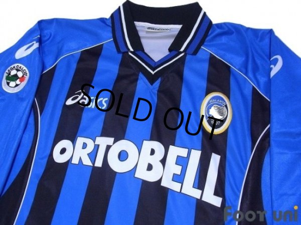 Photo3: Atalanta 2001-2002 Home Long Sleeve Shirt Lega Calcio Patch/Badge (3)