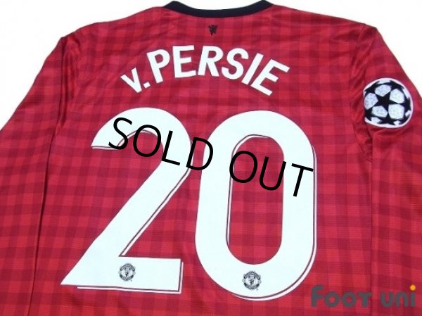 Photo4: Manchester United 2012-2013 Home Long Sleeve Shirt #20 van Persie Champions League Patch/Badge (4)