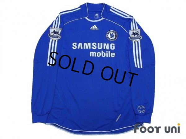 Photo1: Chelsea 2006-2008 Home Authentic Long Sleeve Shirt #11 Drogba Champions Barclays Premiership Patch/Badge (1)