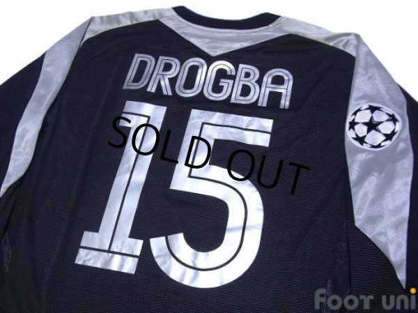 Photo4: Chelsea 2004-2005 Away Long Sleeve Shirt #15 Drogba Champions League Patch/Badge (4)