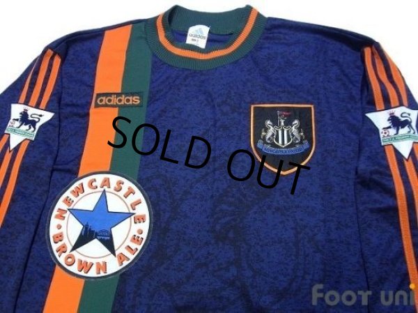Photo3: Newcastle 1997-1998 Away Long Sleeve Shirt #18 Gillespie The F.A. Premier League Patch/Badge (3)
