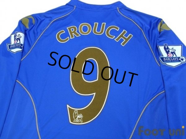 Photo4: Portsmouth 2008-2009 Home Long Sleeve Shirt #9 Crouch BARCLAYS PREMIER LEAGUE Patch/Badge w/tags (4)