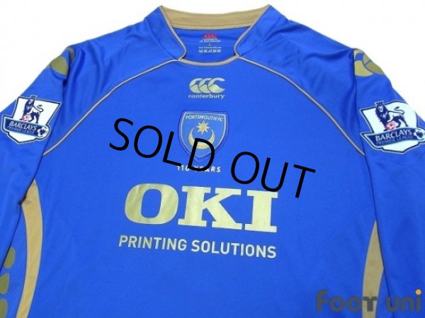 Photo3: Portsmouth 2008-2009 Home Long Sleeve Shirt #9 Crouch BARCLAYS PREMIER LEAGUE Patch/Badge w/tags (3)
