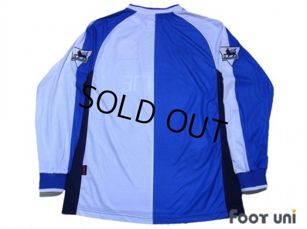 Photo2: Blackburn Rovers 2000-2002 Home Long Sleeve Shirt The F.A. Premier League Patch/Badge (2)