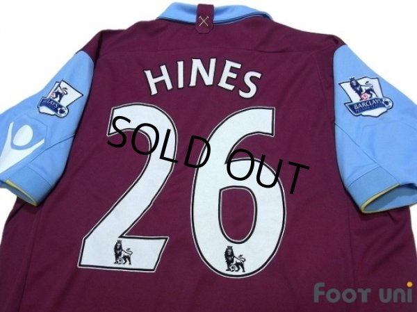 Photo4: West Ham Utd 2010-2011 Home Shirt #26 Hines Premier League Patch/Badge (4)