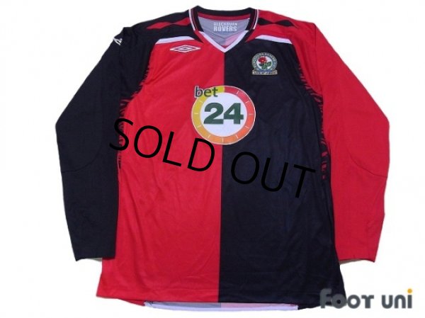 Photo1: Blackburn Rovers 2007-2008 Away Long Sleeve Shirt (1)