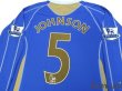 Photo4: Portsmouth 2007-2008 Home Authentic Long Sleeve Shirt #5 Johnson BARCLAYS PREMIER LEAGUE Patch/Badge (4)
