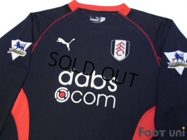 Photo3: Fulham 2003-2004 Away Long Sleeve Shirt BARCLAYCARD PREMIERSHIP Patch/Badge (3)