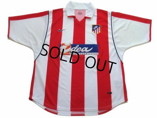 Photo1: Atletico Madrid 2001-2002 Home Shirt (1)