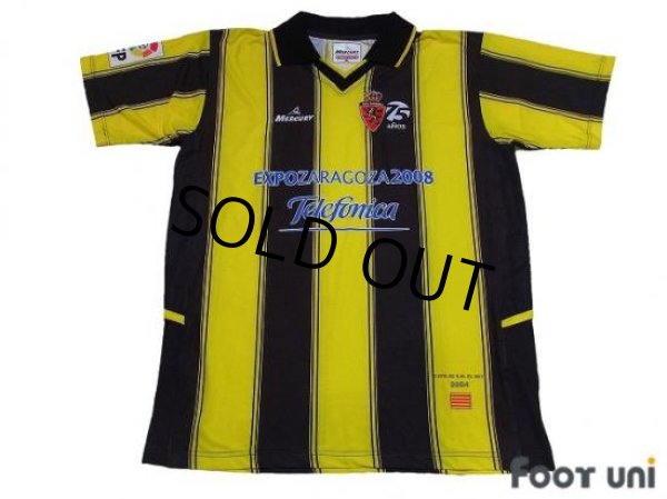 Photo1: Real Zaragoza 2007-2008 Away 75th Anniversary Shirt (1)