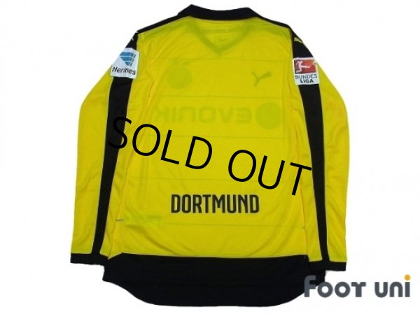 Photo2: Borussia Dortmund 2015-2016 Home Long Sleeve Shirt Bundesliga Patch/Badge Hermes Patch/Badge (2)