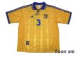 Photo1: Sweden 1998 Home Shirt #3 Patrik Andersson (1)