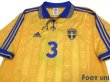 Photo3: Sweden 1998 Home Shirt #3 Patrik Andersson (3)