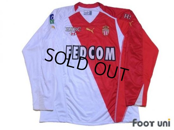 Photo1: AS Monaco 2004-2005 Home Player Long Sleeve Shirt #36 Vieri Ligue 1 LFP Patch/Badge (1)