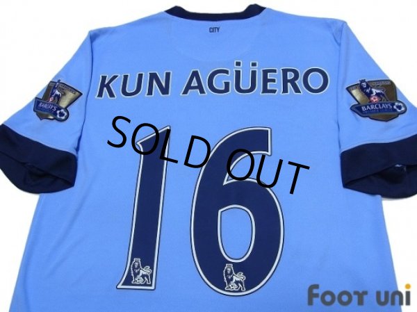 Photo4: Manchester City 2014-2015 Home Shirt #16 Kun Aguero Champions Barclays Premier League Patch/Badge (4)