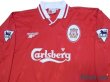 Photo3: Liverpool 1996-1998 Home Long Sleeve Shirt #15 Berger The F.A. Premier League Patch/Badge (3)